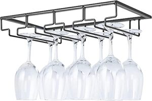 metal wine glass holder, wine glass holder, wine glass holder wine rack kitchen decoration (color : 4 rows 1 pack black)