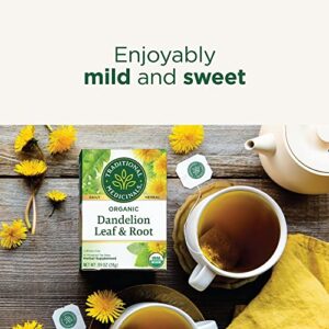 Traditional Medicinals Organic Roasted Dandelion Root Herbal Leaf Tea, 16 Tea Bags (Pack of 6)