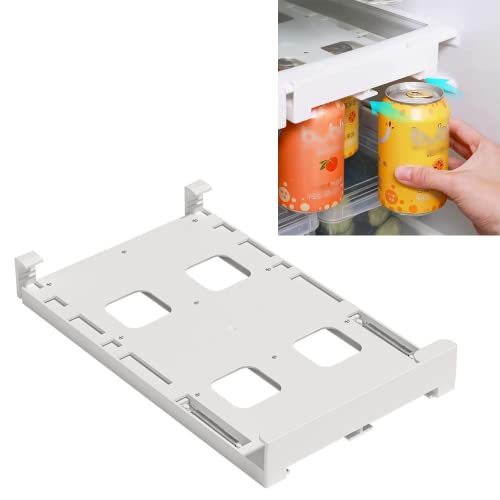 YFeiQi Hanging Soda Can Organizer for Fridge, Can Organizer Dispenser, Adjustable Canned Beer and Beverages Storage Artifact in Refrigerator (1 Pcs)