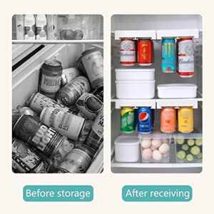 YFeiQi Hanging Soda Can Organizer for Fridge, Can Organizer Dispenser, Adjustable Canned Beer and Beverages Storage Artifact in Refrigerator (1 Pcs)