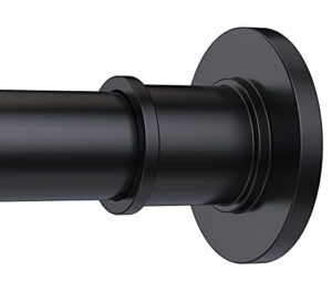 briofox industrial shower curtain rod – never rust non-slip 43-72 inch stainless steel, matte black