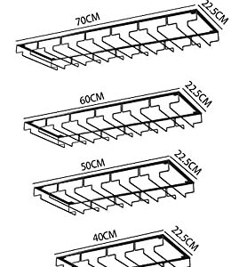 Household Wine Glass Rack, Wine Cabinet Goblet Rack, Wine Glass Rack, Wine Rack Hanging Rack,3 Rows,3 Rows (Size : 5 Rows)