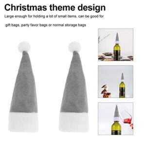 DOITOOL 24PCS Christmas Santa Hats Silverware Tableware Holders Santa Claus Flatware Bag Pouch Christmas Dinner Table Decorations Party Supplies