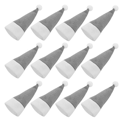 DOITOOL 24PCS Christmas Santa Hats Silverware Tableware Holders Santa Claus Flatware Bag Pouch Christmas Dinner Table Decorations Party Supplies