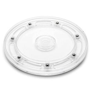 zorveiio 6 inch acrylic turntable organizer, clear 360 degree rotation round turntable for kitchen pantry table countertop cabinet decorating