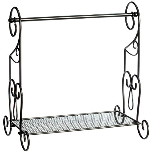 Home Marketplace Kitchen Paper Towel Rack & Organizer Stand, Black