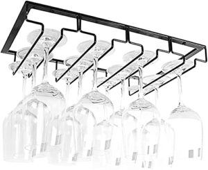 4 rows wine glass shelf, upside-down home goblet iron art shelf, wine glass hanging storage rack