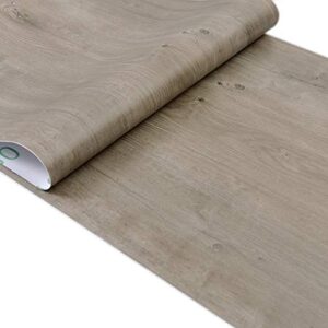 Self Adhesive Gray Oak Wood Contact Paper Shelf Liner for Bathroom Kitchen Cabinets Countertop Table Desk Door Decal 24x117 Inches