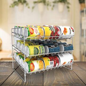 Lavish Home 3-Tier Can Dispenser-Organizer Holds 36 Standard Jars, Food or Soda Cans-For Kitchen Pantry, Countertops, Cabinets, Fridge-Storage Rack