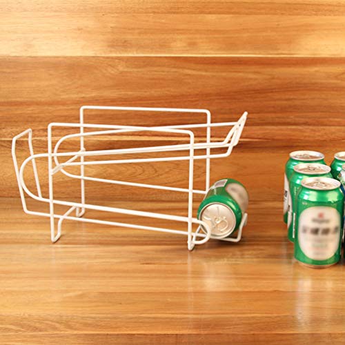 DOITOOL Refrigerator Organizer Bins Pop Soda Can Dispenser Beverage Holder for Fridge Freezer Kitchen Countertops Cabinets Metal Canned Food Pantry Storage Rack