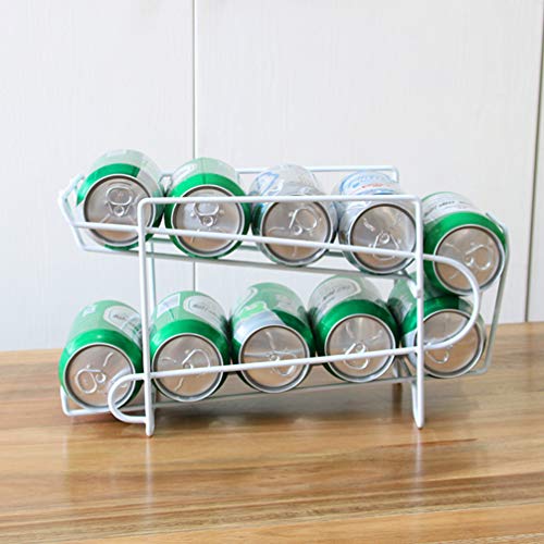 DOITOOL Refrigerator Organizer Bins Pop Soda Can Dispenser Beverage Holder for Fridge Freezer Kitchen Countertops Cabinets Metal Canned Food Pantry Storage Rack