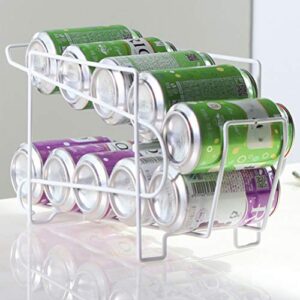 DOITOOL Refrigerator Organizer Bins Pop Soda Can Dispenser Beverage Holder for Fridge Freezer Kitchen Countertops Cabinets Metal Canned Food Pantry Storage Rack