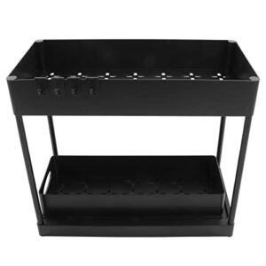 Yosoo ABS Slide Out Storage Baskets, Sliding Drawers, for Kitchen Bathroom Laundry Room Cosmetic Storage (Black)