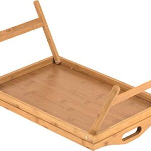 Home-it Bed Tray table with folding legs, and breakfast tray Bamboo bed table and bed tray with legs