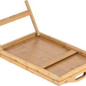 Home-it Bed Tray table with folding legs, and breakfast tray Bamboo bed table and bed tray with legs