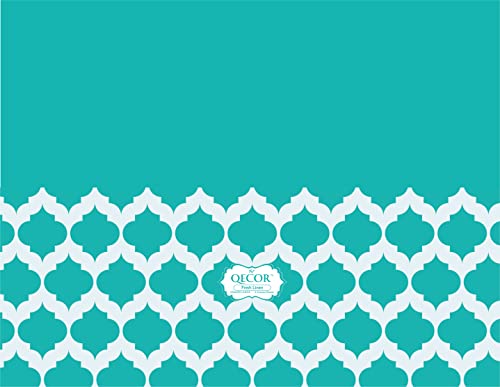 QECOR Eight (8) Large Tiffany Style Scented Drawer Liners and Shelf Liners 14 x 19½ Inch Sheets - Non-Adhesive Paper Sheets for Kitchen, Bathroom and Dresser Drawers (Fresh Linen)