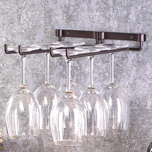 Wine Glass Rack Holder, Double Wall Mountable Stemware Storage Hanger for Kitchen or Bar