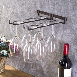 Wine Glass Rack Holder, Double Wall Mountable Stemware Storage Hanger for Kitchen or Bar