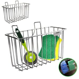 kitchen sponge holder brush rack sink caddy organizer soap dishwashing liquid drainer stainless steel kitchen tools