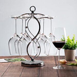 ZYZMH Red Wine Glass Rack Wine Cabinet Decorative Ornaments High Cup Home European Hanging Six Cup Rack