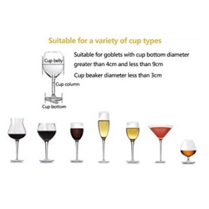 Stylish Simplicity Wine Glass Holder Simple Modern Creative Hanger Decoration Goblet Holder Glass Wine Glass Holder Adjustable Height Kitchen Floating Bottle Holder (Black 100 * 25Cm), PIBM, Black