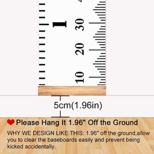 MIBOTE Baby Growth Chart Handing Ruler Wall Decor for Kids, Canvas Removable Growth Height Chart 79" x 7.9"