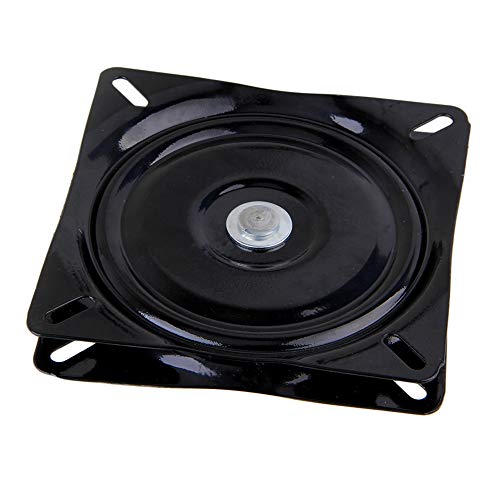RDEXP A3 Steel Plate Black Square Swivel Turntable Ball Bearing (6 Inch)