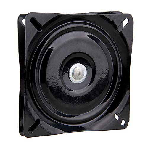 RDEXP A3 Steel Plate Black Square Swivel Turntable Ball Bearing (6 Inch)