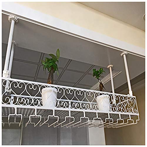 Ceiling Stylish Simplicity Cup Holder Stylish Simplicity Glass Bottle Holder Household Goblet Holder Glass Wine Cup Bracket Bracket Kitchen Bar Floating Rack (Bronze 120 * 25Cm), PIBM, White, 150