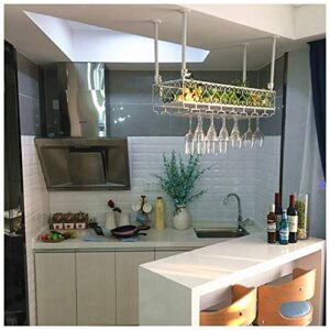 Ceiling Stylish Simplicity Cup Holder Stylish Simplicity Glass Bottle Holder Household Goblet Holder Glass Wine Cup Bracket Bracket Kitchen Bar Floating Rack (Bronze 120 * 25Cm), PIBM, White, 150