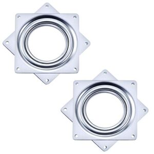 liyafy 6 inch square duty rotating hollow turntable bearing swivel plate hardware for kitchen dining table 2pcs