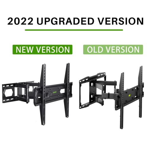 USX MOUNT Full Motion TV Wall Mount for Most 32-65 inch Flat Screen/LED/4K TVs, Swivel/Tilt TV Mount Bracket with Articulating Dual Arms Max VESA 400x400mm, Holds up to 110lbs, for 16" Wood Stud.