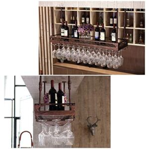 Stylish Simplicity Industrial Retro Stylish Simplicity Down Wine Glass Holder Creative Display Decorative Storage Home Goblet Holder Glass Wine Cup Holder Kitchen Tableware Decoration Bottle Holder