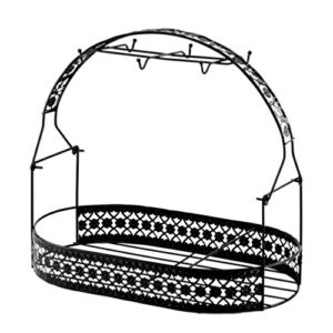 cabilock wrought iron coffee mug cup holder mug basket holder dishes organizer basket for kitchen restaurant office (black)