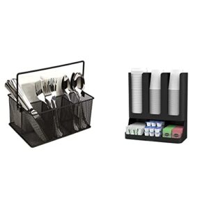mind reader storage basket organizer, utensil holder, forks, spoons, knives, napkins,