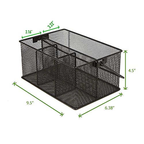 Mind Reader Storage Basket Organizer, Utensil Holder, Forks, Spoons, Knives, Napkins,