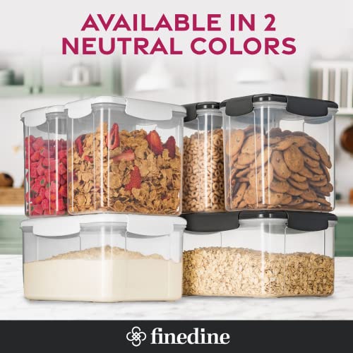 12-Piece Airtight Food Storage 6 Containers With 6 Lids - BPA-FREE Plastic Kitchen Pantry Storage Containers - Dry-Food-Storage Containers Set For Flour, Cereal, Sugar, Coffee, Rice, Nuts, Snacks Etc.