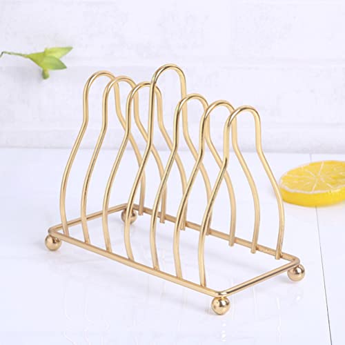 Operitacx Plate Racks Metal Dish Rack Pot Lid Holder Plate Stand Kitchen Cabinet Organizer Drying Rack for Bowl Cup Cutting Board