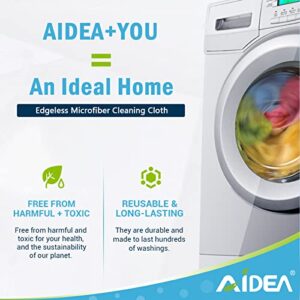 AIDEA Microfiber Cleaning Cloths-50PK, All-Purpose Softer Highly Absorbent, Lint Free - Streak Free Wash Cloth for House, Kitchen, Car, Window, Gifts(12in.x 12in.)