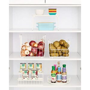 iDesign RPP Wire Shelf Riser, 12.63 x 6.5 x 7, Coconut