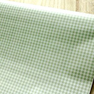 Yifely Green & White Checkered Pattern Tabletop Protect Paper Self-Adhesive Shelf Liner Coat Locker Decor 17.7 Inch by 9.8 Feet