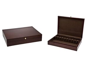 godinger silver art wood flatware chest organizer storage