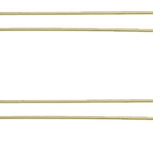 TrueCraftware – 24 -Inch, Wine Glass Rack, Stemware Rack, Wire Hanging Rack, Under Cabinet, Brass Finish, Set of 2