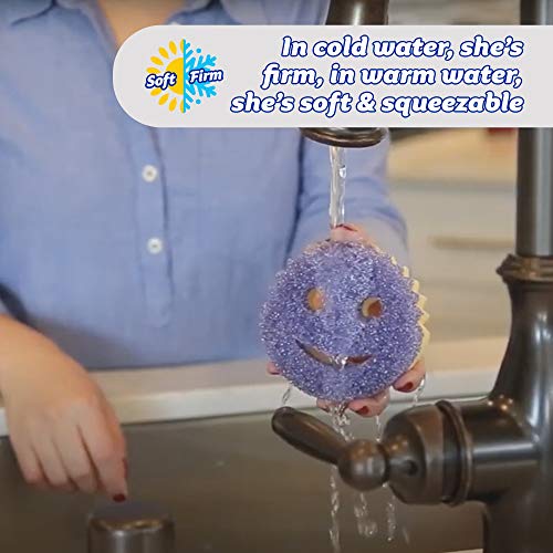 Scrub Daddy Scrub Mommy - Scratch-Free Multipurpose Dish Sponge - BPA Free & Made with Polymer Foam - Stain, Mold & Odor Resistant Kitchen Sponge (1 Count)