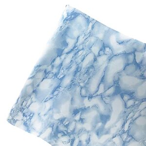 taamall simplemuji self-adhesive white blue marble peel & stick shelf liner dresser drawer sticker 17.7 inch by 98inch