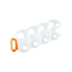 messiyo portable can organizer for refrigerator shelf beer can holder fridge storage sliding rack clear plastic sugar containers (orange, one size)