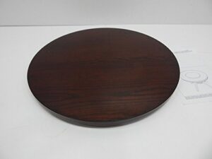 advanced furniture 21” classic wood spinning lazy susan turntable tray
