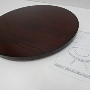 Advanced Furniture 21'' Classic Wood Spinning Lazy Susan Turntable Tray