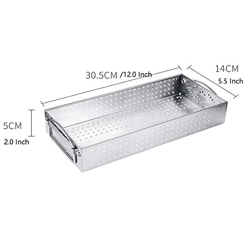 AIYoo Mesh Cutlery Tray- 1 Compartments 304 Stainless Steel Kitchen Utensil Drawer Organizer/Silverware Storage Kitchen Utensil Flatware Tray - 12.0x5.5*2.0 Inch