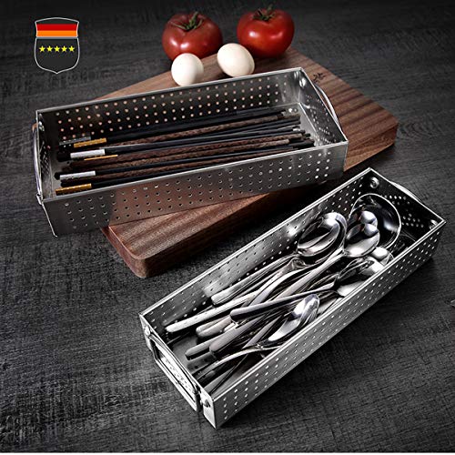 AIYoo Mesh Cutlery Tray- 1 Compartments 304 Stainless Steel Kitchen Utensil Drawer Organizer/Silverware Storage Kitchen Utensil Flatware Tray - 12.0x5.5*2.0 Inch